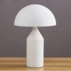 Biała lampka stołowa nocna w kształcie grzybka szklana klasyczna minimalistyczna uniwersalna BELFUGO MT1234-250 WHITE Step Into Design